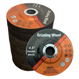 Grinding Wheel for Grinders，Grinding Wheel for Metal ，Aggressive Grinding for Metal (25 Pack, 4.5 Inch，1/4" Thick, 7/9")