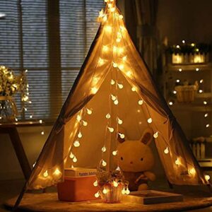 ANJAYLIA 26FT 60 LED Battery Operated 8 Modes Waterproof Fairy Lights String Lights for Party, Home, Bedroom, Christmas Decoration, Warm White