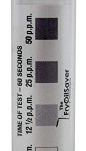 FryOilSaver Co, Restaurant Sanitizer Iodine Testing Strips, 0-50 ppm ph Paper Test Strips, Vial of 100 Test Strips