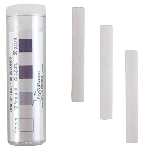 FryOilSaver Co, Restaurant Sanitizer Iodine Testing Strips, 0-50 ppm ph Paper Test Strips, Vial of 100 Test Strips