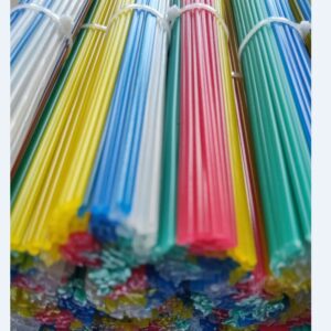 9.8 Inch PP/PVC Plastic Welder Repair Rods for Car Bumpers and Daily Plastic Repair, 50PCS Plastic Weldirng Rods Colorful Electrode