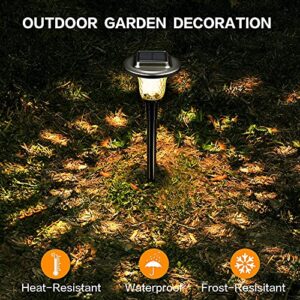 UMICKOO Solar Outdoor Lights Garden, Color Changing Solar Lights Colorful Bright Glass Pathway Lights,Waterproof Solar Powered Landscape Path Lights for Lawn Walkway Yard Decorative