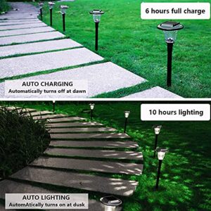UMICKOO Solar Outdoor Lights Garden, Color Changing Solar Lights Colorful Bright Glass Pathway Lights,Waterproof Solar Powered Landscape Path Lights for Lawn Walkway Yard Decorative