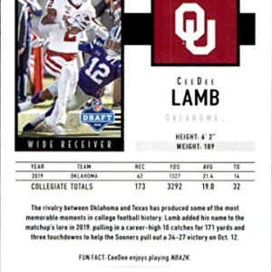 2020 Score Football #416 CeeDee Lamb RC Rookie Oklahoma Sooners Official NFL Trading Card Made by Panini America