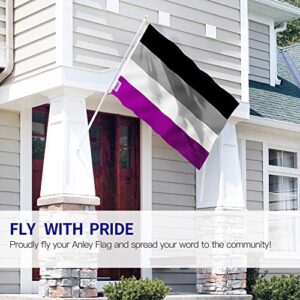 Anley Fly Breeze 3x5 Feet Asexual Pride Flag - Vivid Color and Fade proof - Canvas Header and Double Stitched - Asexual Pride Flag with Brass Grommets 3 X 5 Ft