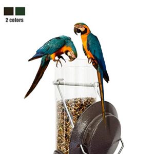 MIXXIDEA Metal Tube Bird Feeders for Outdoors Hanging Bird Feeders for Outside Wild Birds Feeder 6 Ports Hanging Bird Feeder Attract Birds in Your Lawn, Garden, Balcony – Coffee - 1 Pack