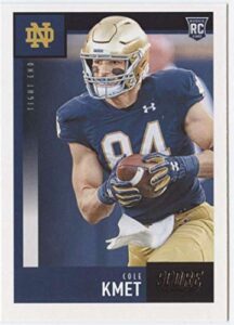 2020 score football #404 cole kmet rc rookie notre dame fighting irish official nfl trading card made by panini america