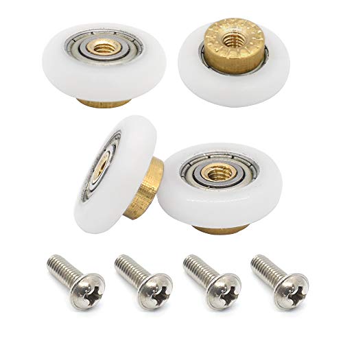 4 Sets Shower Door Rollers Runners Wheels Replacement Part Bathroom Glass Door Runner Sliding Shower Door Roller Wheel