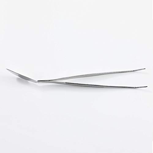 Wazakura Bonsai Curved Tip Tweezer with Spatula MADE IN JAPAN 8-1/4in(210mm) Stainless Steel