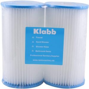 xuuoe klabb f60 (pack of 2) easy set pool replacement type a or c filter cartridge 123