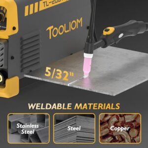 TOOLIOM 200A TIG Welder High Frequency TIG 110V/220V Dual Voltage TIG/Stick/Arc 2 in 1 IGBT Digital Inverter Welder TIG Welding Machine