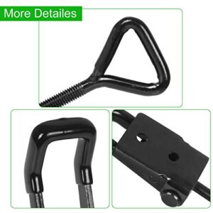 8PCS Adjustable Toggle Clamp 360 lbs Holding Capacity Toggle Latch Hasp Clamp GH-4001 Lockable Quick Release Pull Latch Black Metal Draw Latch for Door, Box Case Trunk, Smoker Door, Jig