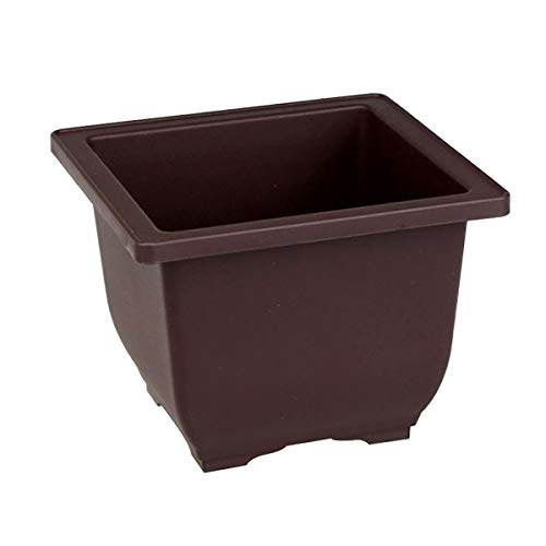 ECYC Square Plastic Pots Flower Bonsai Bowl Flower Pot Imitation Plastic Balcony Imitation Rectangle Nursery Basin Planter