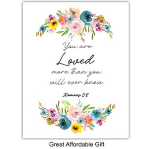 Inspirational Quotes Wall Decor - Bible Verse Wall Art - Religious Scripture Wall Decor - Christian Wall Art - Unique Gift for Women - Blessed Wall Decor - 8x10 Motivational Wall Art Posters