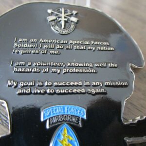 United States Army 7th Special Forces Group Green Berets Creed 7th SFG (A) Reapers Skull Challenge Coin