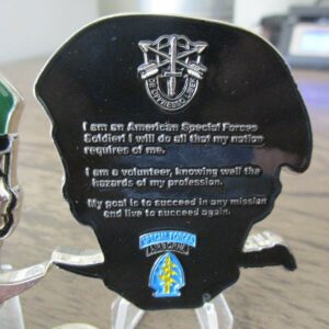 United States Army 7th Special Forces Group Green Berets Creed 7th SFG (A) Reapers Skull Challenge Coin