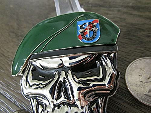 US Army 20th SFG(A) Special Forces Group Creed Green Berets Skull Challenge Coin