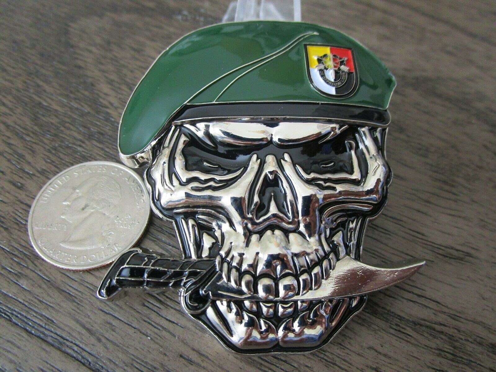 United States Army Special Forces Group Green Berets Creed 3rd SFG (A) Reapers Skull Challenge Coin