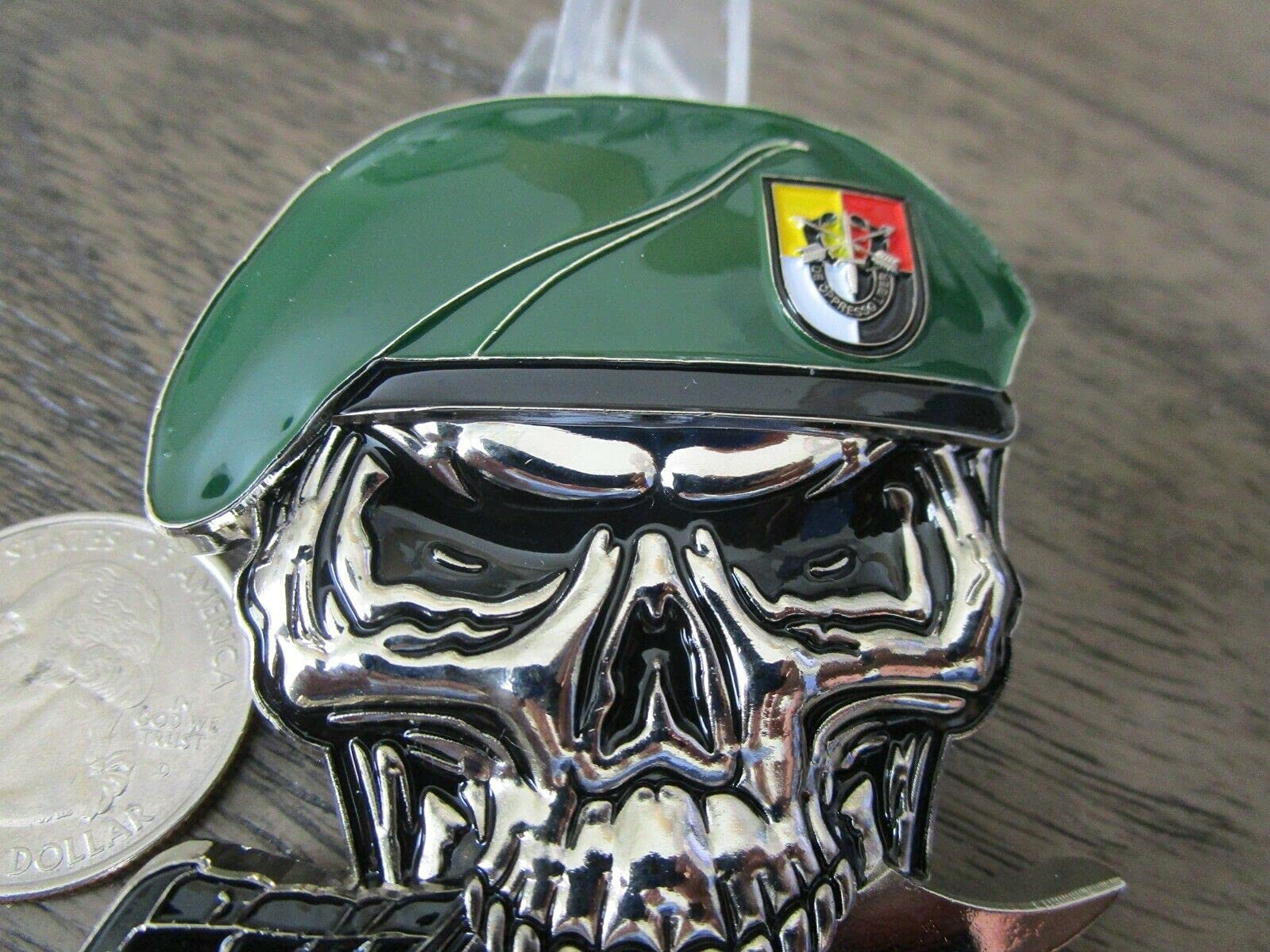 United States Army Special Forces Group Green Berets Creed 3rd SFG (A) Reapers Skull Challenge Coin