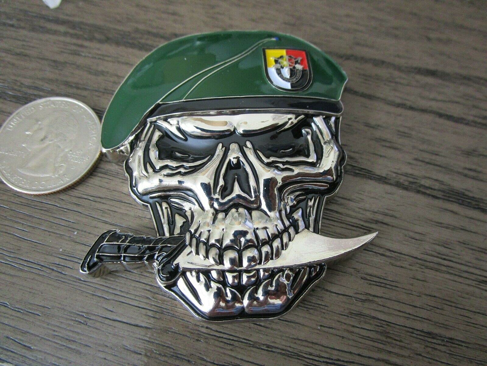 United States Army Special Forces Group Green Berets Creed 3rd SFG (A) Reapers Skull Challenge Coin