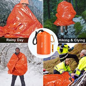 Timok Emergency Sleeping Bags Thermal-Emergency-Blankets Ultralight Space Blankets Survival Waterproof Bivy Sack Multi-Purpose Survival Gear for Hiking, Camping, First Aid Kits, Outdoor Survival Gear