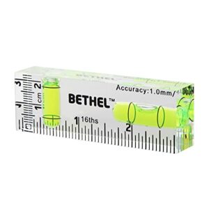 t-type level mini bubble level two directions spirit level shatterproof cross check bubble level picture hanging levels mark measuring instruments layout tools (75×25×15(mm))
