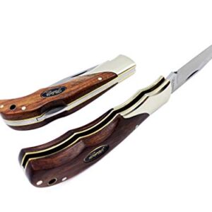 Herbertz Classic Gentleman Edition Pocket Folding Knife: Handcrafted Cocobolo Wood, Nickel Silver and Brass Handle, 440 Steel Super Blade, Germany Brand, Collectible for Outdoor Everyday Carry