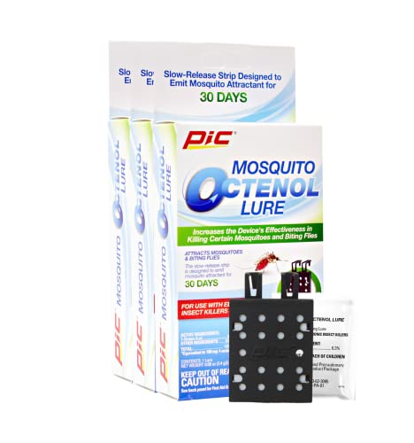 PIC Mosquito Octenol Lure (3 Pack), Attracts Mosquitoes, for Use with Electronic Insect Killers & Traps