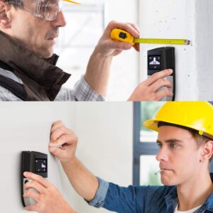 Stud Finder Wall Scanner - Upgrade 5 in 1 Stud Sensor Wall Detector Wood Beam Drywall Joist Pipe Live AC Wire Metal Studs Locator Best Electronic Wall Detector Edge Center Finding with LCD Display