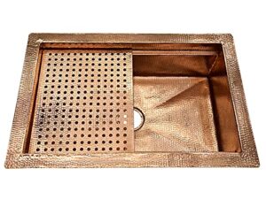 copper kitchen sink griding design