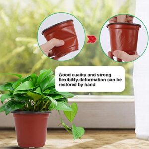 Augshy 250-Pack 4 Inch Plant Nursery Pots Seed Starting Pots Containers with 300 Labels for Indoor Outdoor Usage