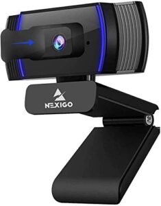 nexigo n930af 1080p webcam with microphone and privacy cover, autofocus, noise reduction, hd usb web camera, for zoom meeting youtube skype facetime, pc mac laptop desktop (renewed)