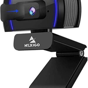 NexiGo N930AF 1080p Webcam with Microphone and Privacy Cover, AutoFocus, Noise Reduction, HD USB Web Camera, for Zoom Meeting YouTube Skype FaceTime, PC Mac Laptop Desktop (Renewed)