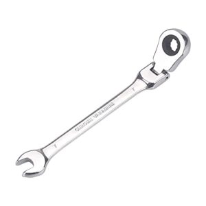 7mm metric flex-head ratchet wrench,box end head 72-tooth ratcheting combination wrench spanner
