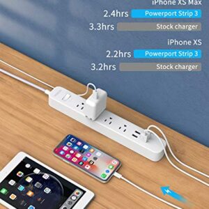 15ft Braided Power Strip Surge Protector with USB Ports, NTONPOWER Flat Plug Power Strip with Long Extension Cord, 4 Outlet 4 USB Desktop Charging Station, 1700 Joule, Circuit Breaker, for Home Office