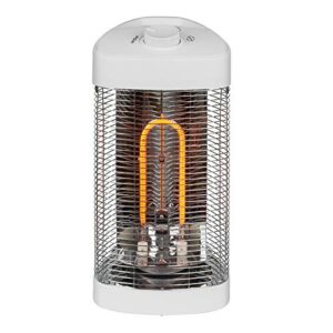 westinghouse infrared electric outdoor heater, oscillating, radiant heating with auto shut-off with tip over protection, heats all year round, portable, waterproof and dust resistant, white