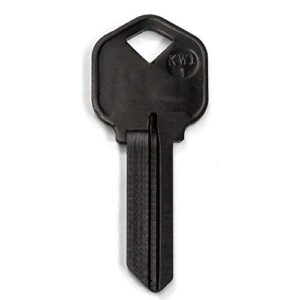keysmart airkey - aluminum key blanks, 75% lighter, 2x stronger than brass keys - durable, scratch-free, kw1 key blanks set (3 pack, black) kw1 keys