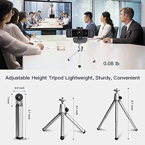 NexiGo 1080P 60FPS Webcam with Software Control and Microphone, AutoFocus, w/Privacy Cover and Tripod, N680P Pro Computer Web Camera for Skype Zoom Teams, Mac PC Laptop Desktop