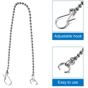 Mudder Toilet Handle Beaded Chain Universal Toilet Flapper Chain Replacement Kit Stainless Steel Toilet Flapper Lift Chain Toilet Chain Replacement for Most Toilet Flappers (6)