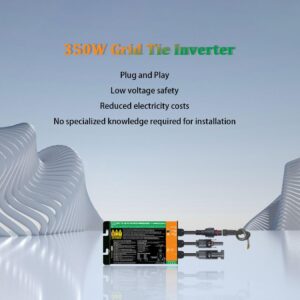 Y&H 350W Grid Tie Micro Inverter MPPT Solar Input Voc34-46V AC90-140V Output for 24V 36V Solar Panel