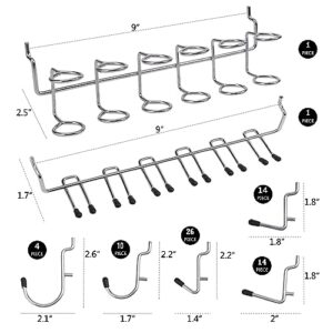 FALPRO 170PCS Pegboard Hooks Assorted | Peg Board Hooks for Hanging Tools - Ideal for Pegboard Organizer