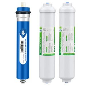 50 gpd ro membrane and 2x t33 inline carbon filters by membrane solutions