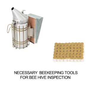 Beekeeping Tools Kit Set of 10 Bee Hive Smoker, 54 Pcs Smoker Pellets, J Hook, Frame Grip Beekeeping Accessory for Beekeeping Supplies Starter Kit