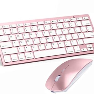 Bluetooth Keyboard and Mouse Combo,Wireless Keyboard and Mouse for iPad pro/iPad Air/iPad/iPad Mini, iPhone (iPadOS 13 / iOS 13 and Above), (Rose Gold)