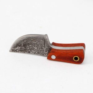 JIUMX Mini EDC Knife Handmade Men Novelty Pocket Outdoor Knives, Perfect for Christmas Collections Portable, Tiny Keychain