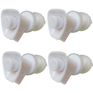 replacement cooler faucet for discharge of 45 degrees - 4 white water dispenser tap - push button plastic spigot.(pack of 4)