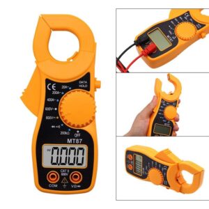 Digital Multimeter, Digital Clamp Meter Multimeter AC DC Voltmeter Range Volt Ohm Amp Tester