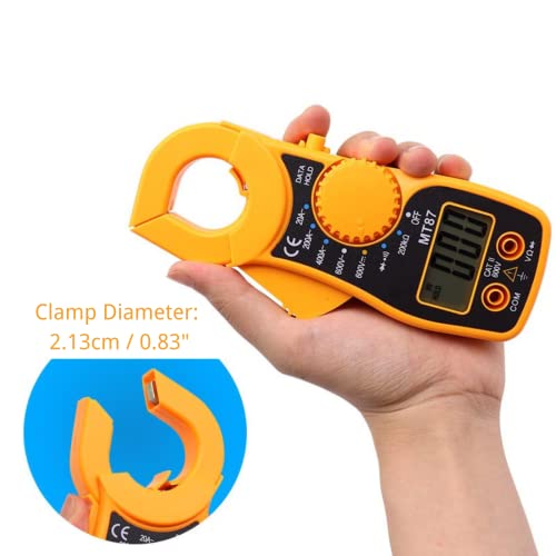 Digital Multimeter, Digital Clamp Meter Multimeter AC DC Voltmeter Range Volt Ohm Amp Tester