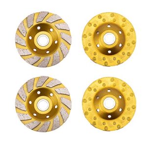 erduoduo 2 pack 4 inch diamond cup grinding wheel 12 segs heavy duty angle grinder wheels for angle grinder