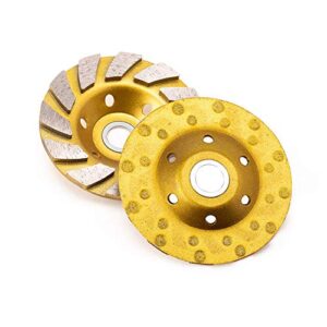 Erduoduo 2 Pack 4 Inch Diamond Cup Grinding Wheel 12 Segs Heavy Duty Angle Grinder Wheels for Angle Grinder